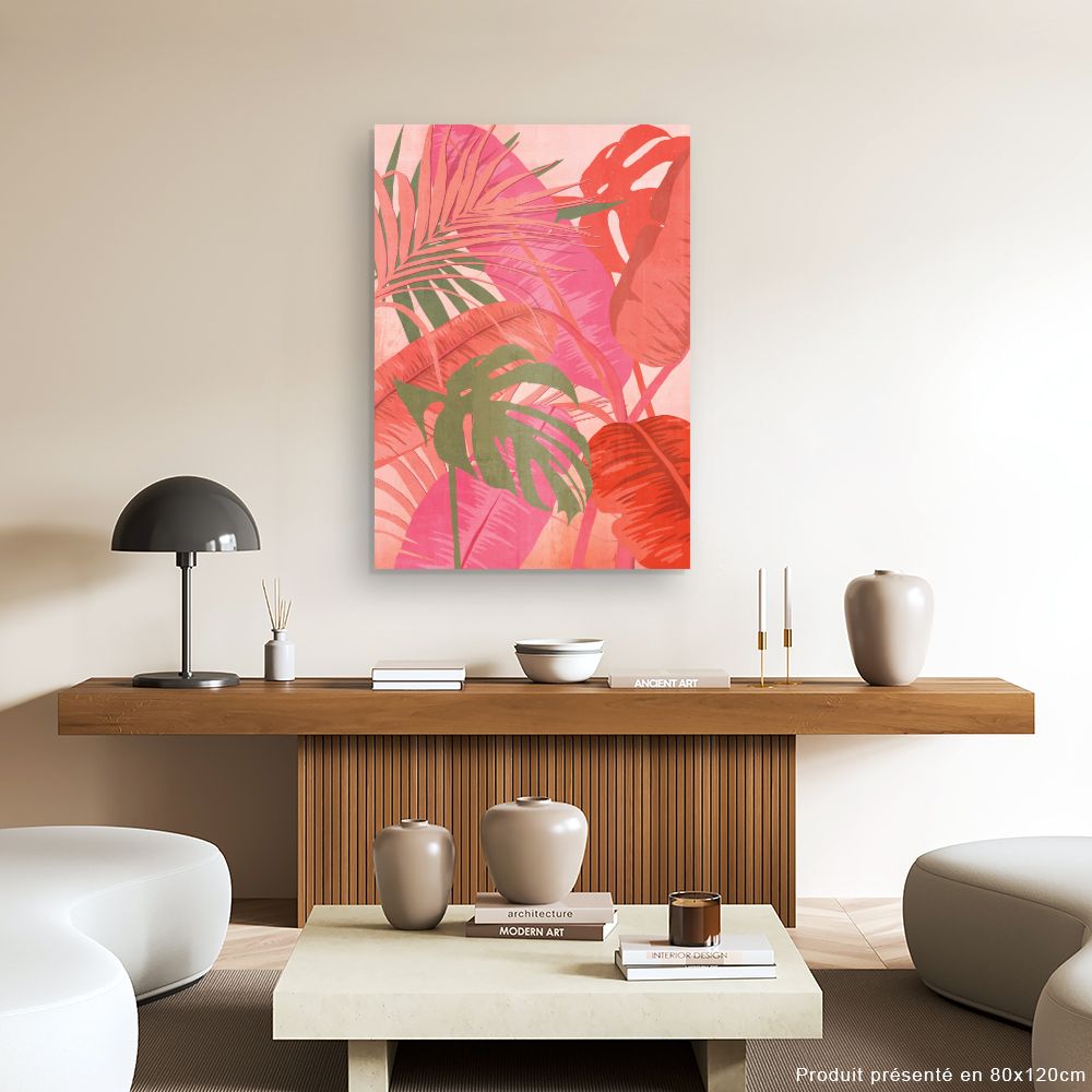 Tableau Feuilles tropicales vibrantes