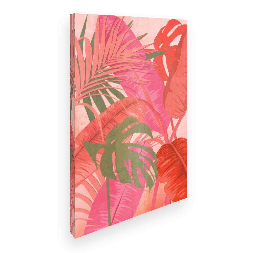 Toile Feuilles tropicales vibrantes
