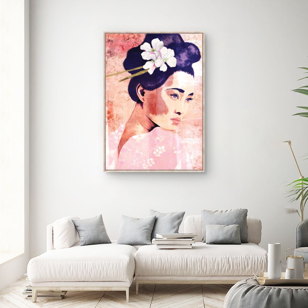 Tableau Portrait floral délicat