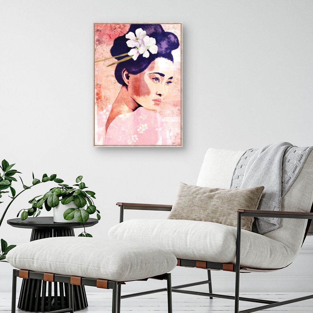 Tableau Portrait floral délicat