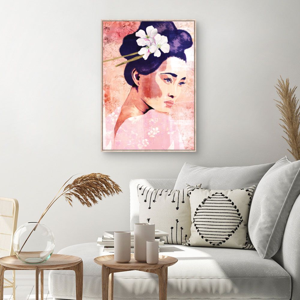 Tableau Portrait floral délicat