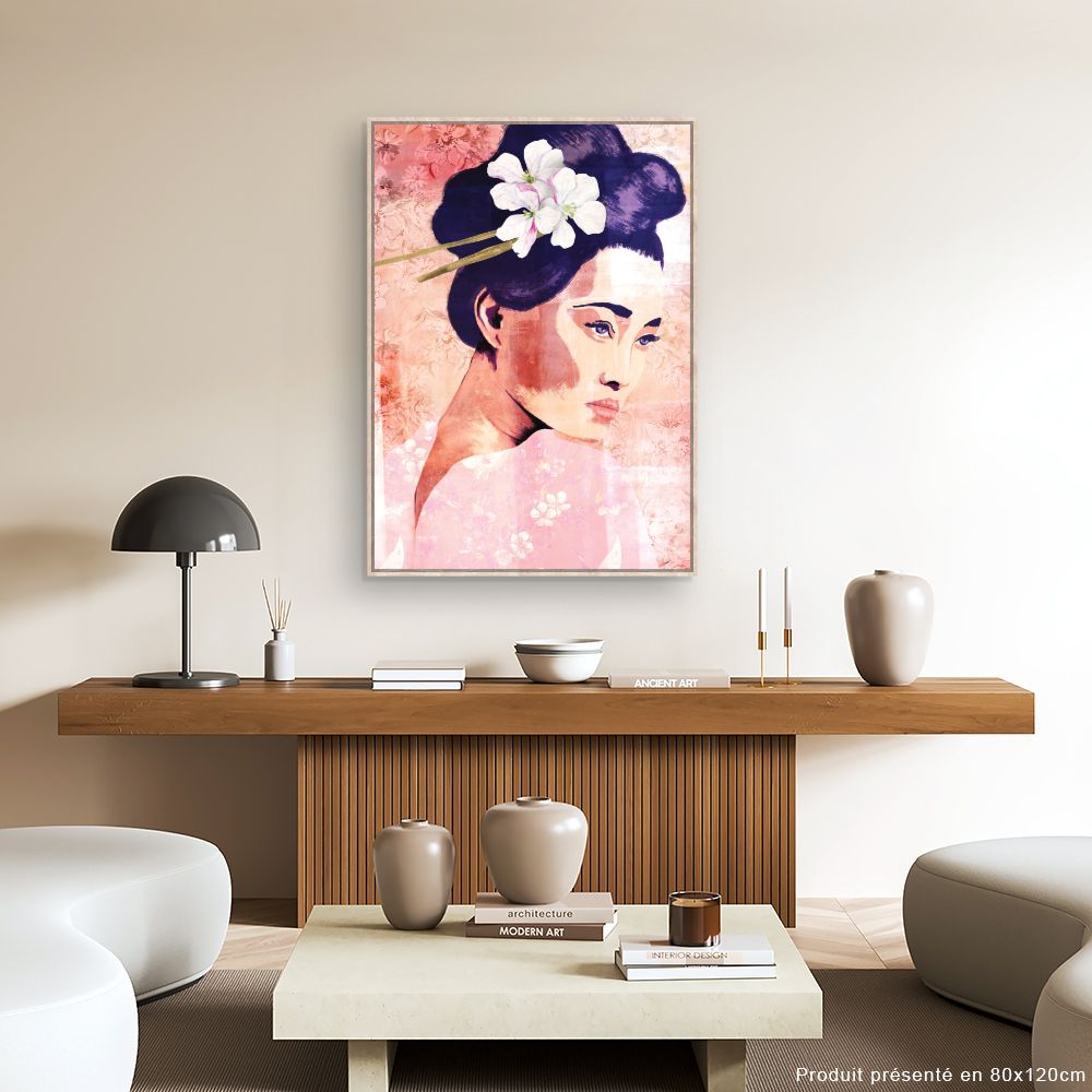 Tableau Portrait floral délicat