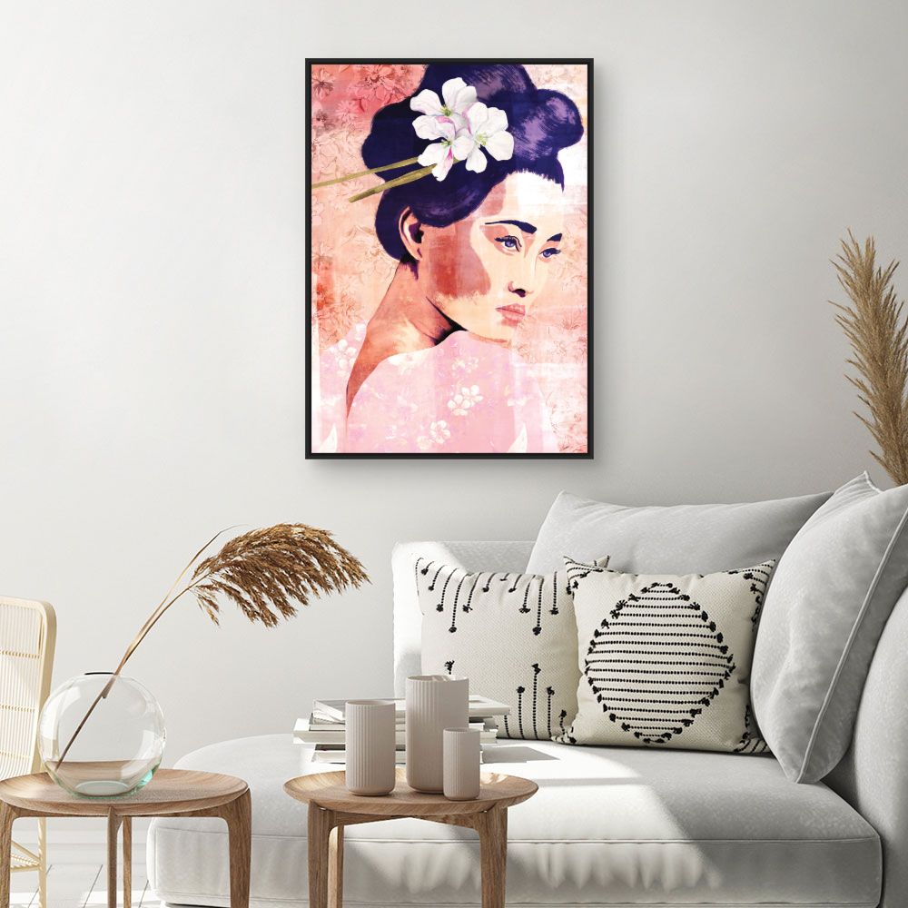 Tableau Portrait floral délicat