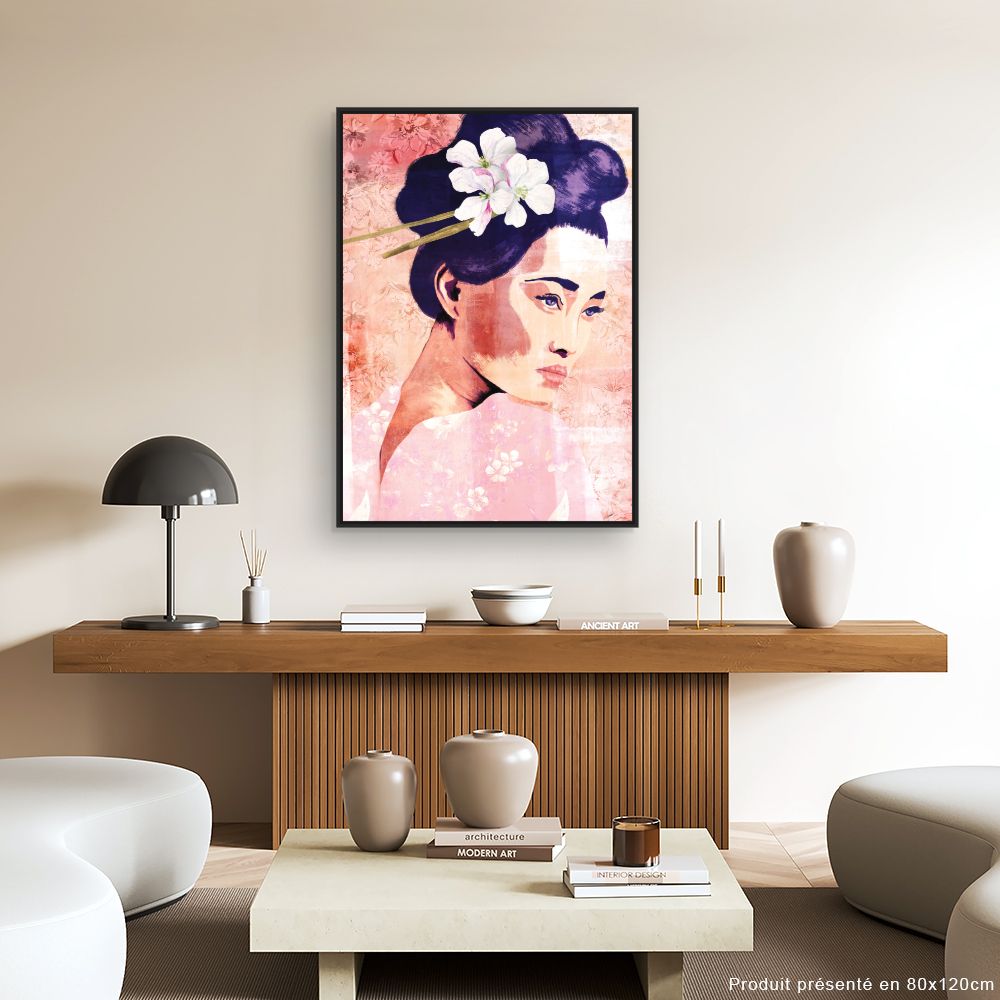 Tableau Portrait floral délicat