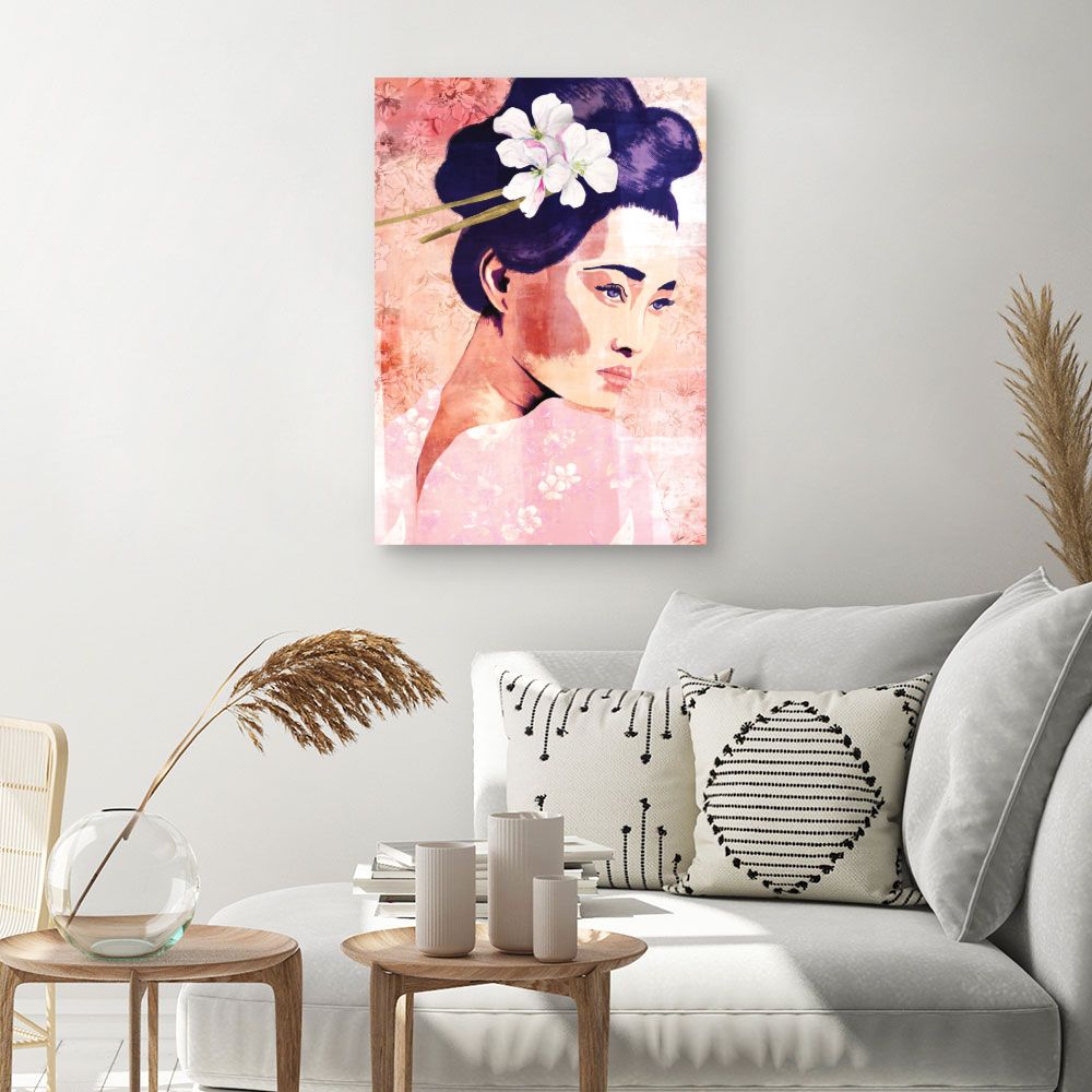 Tableau Portrait floral délicat