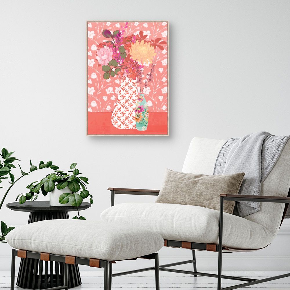 Tableau Bouquet floral vibrant