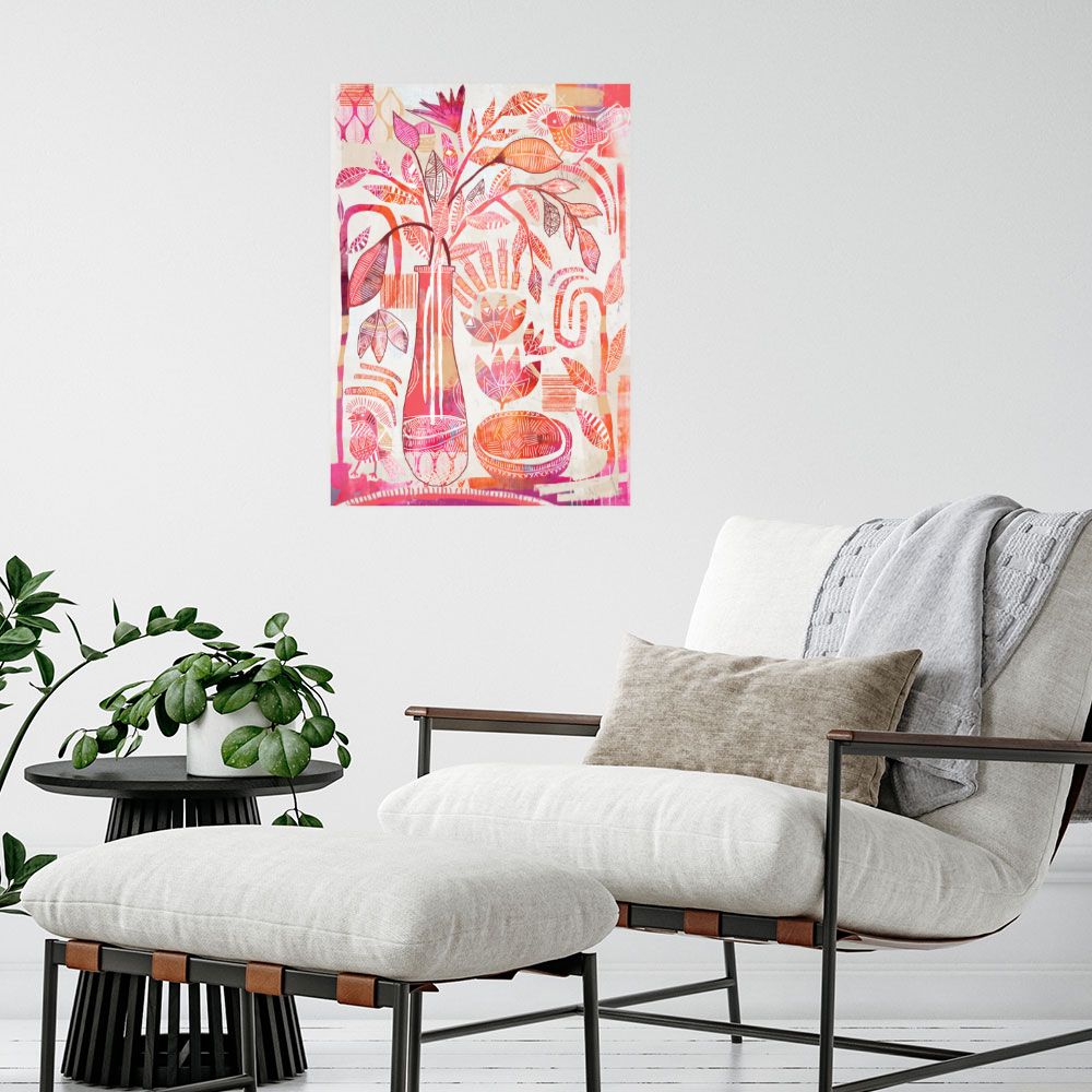 Affiche Floral abstrait captivant