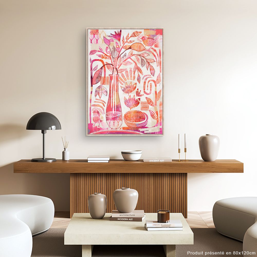 Tableau Nature abstraite colorée