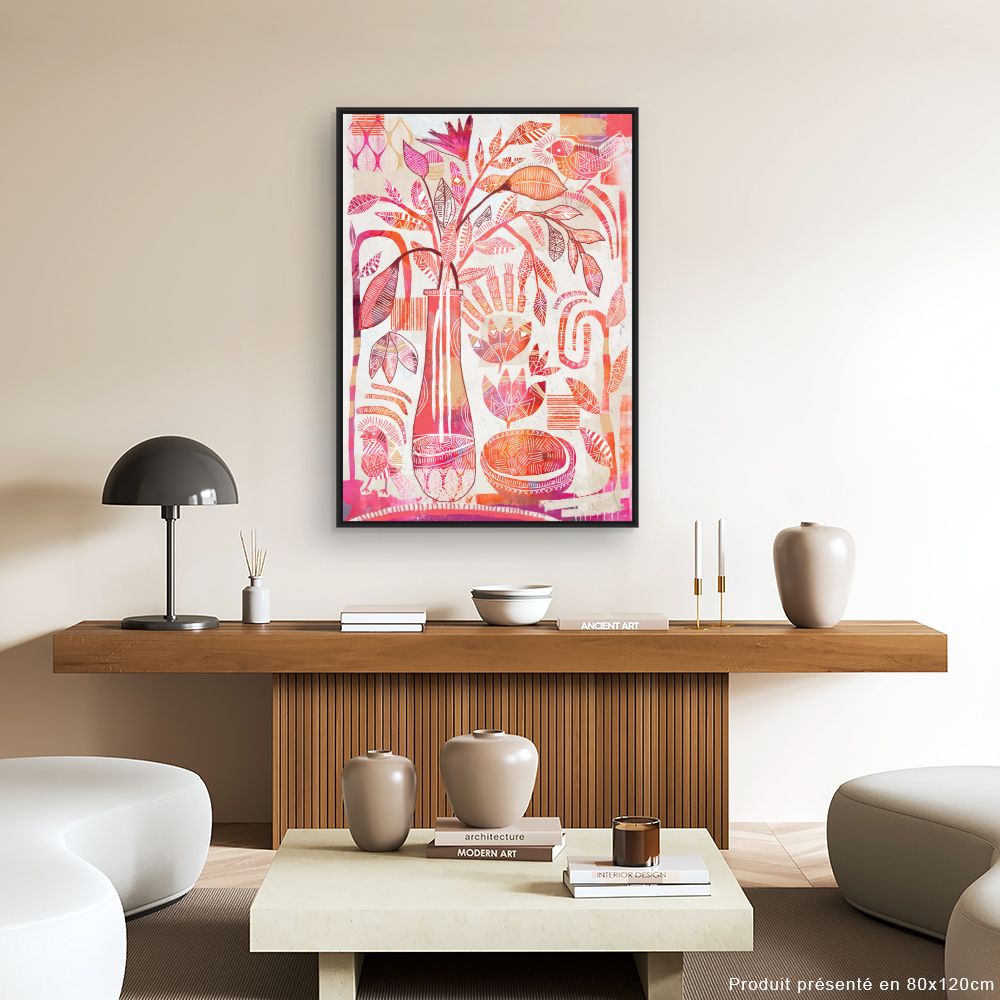 Tableau Nature abstraite colorée