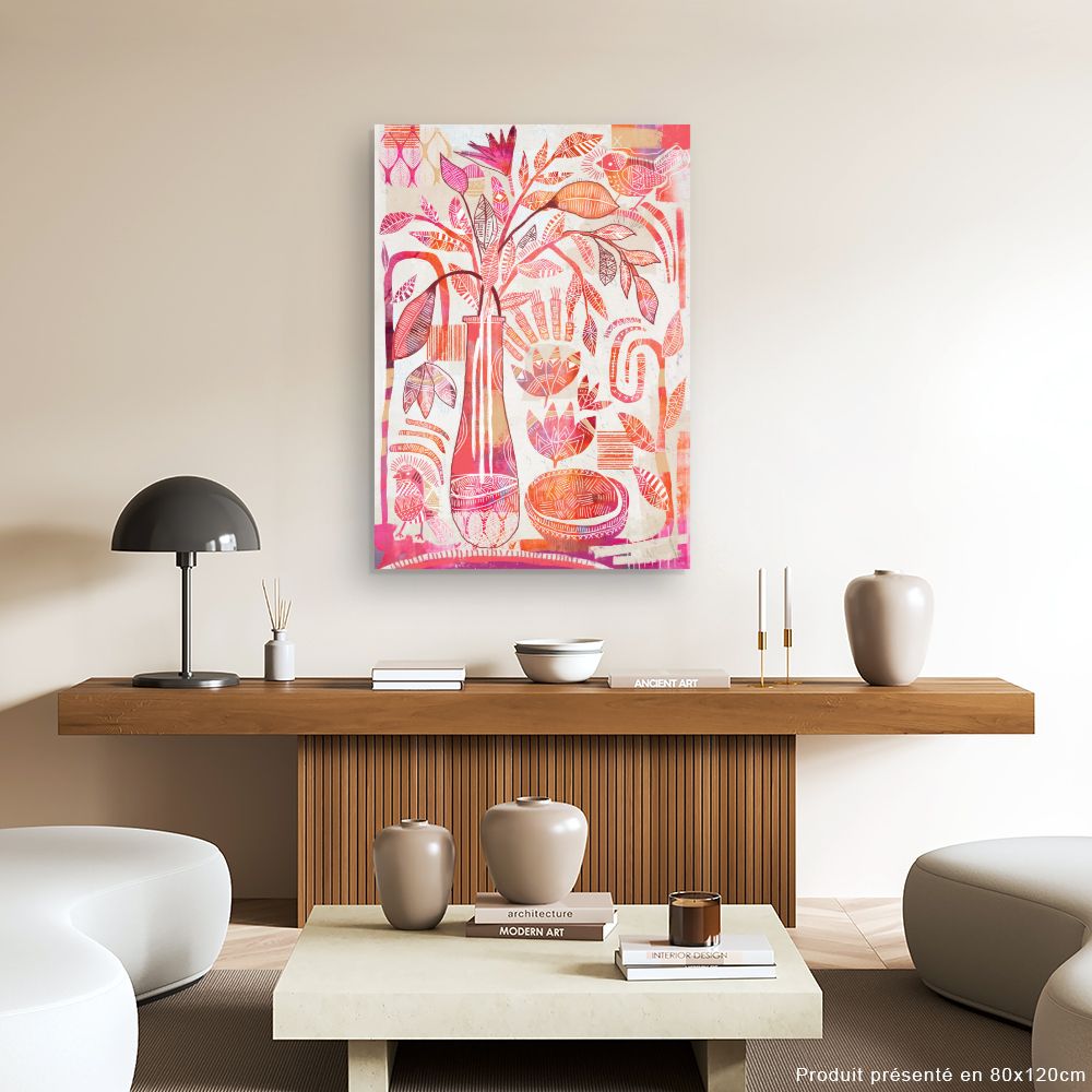 Tableau Nature abstraite colorée