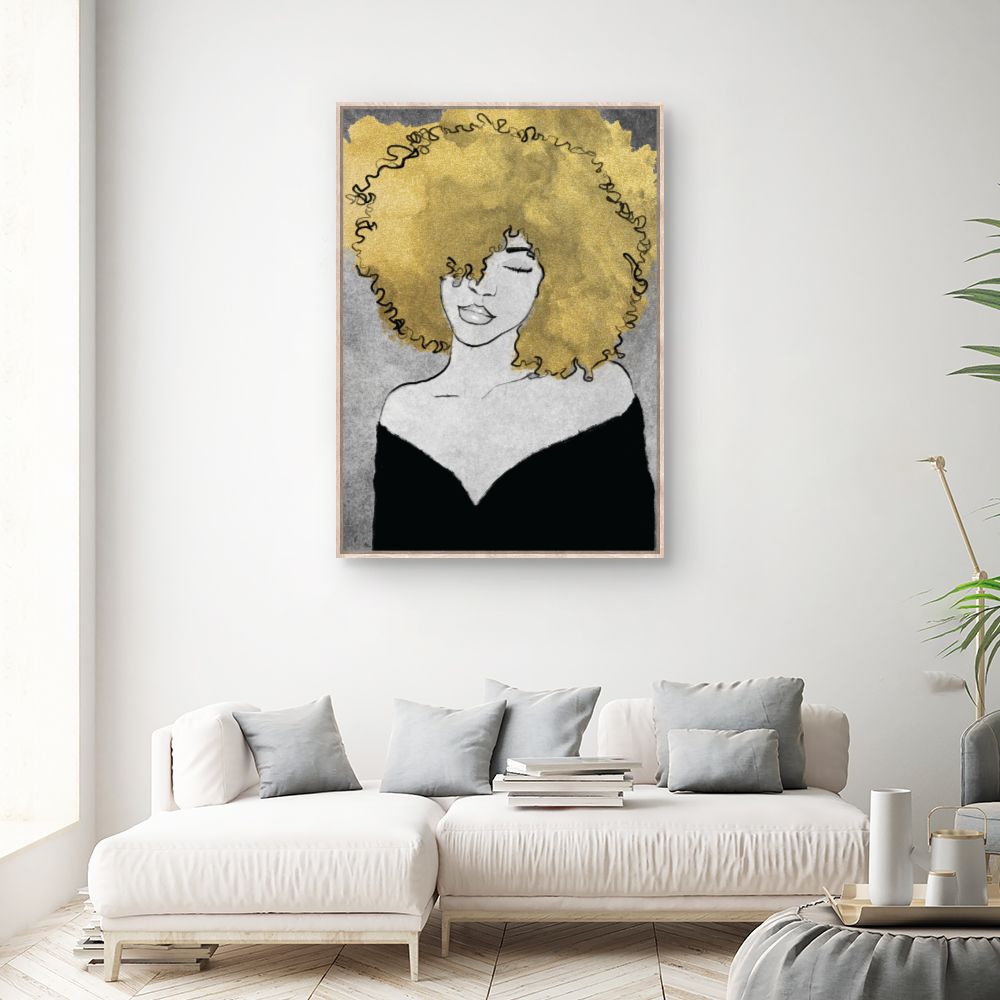 Tableau Boucles dorées élégantes