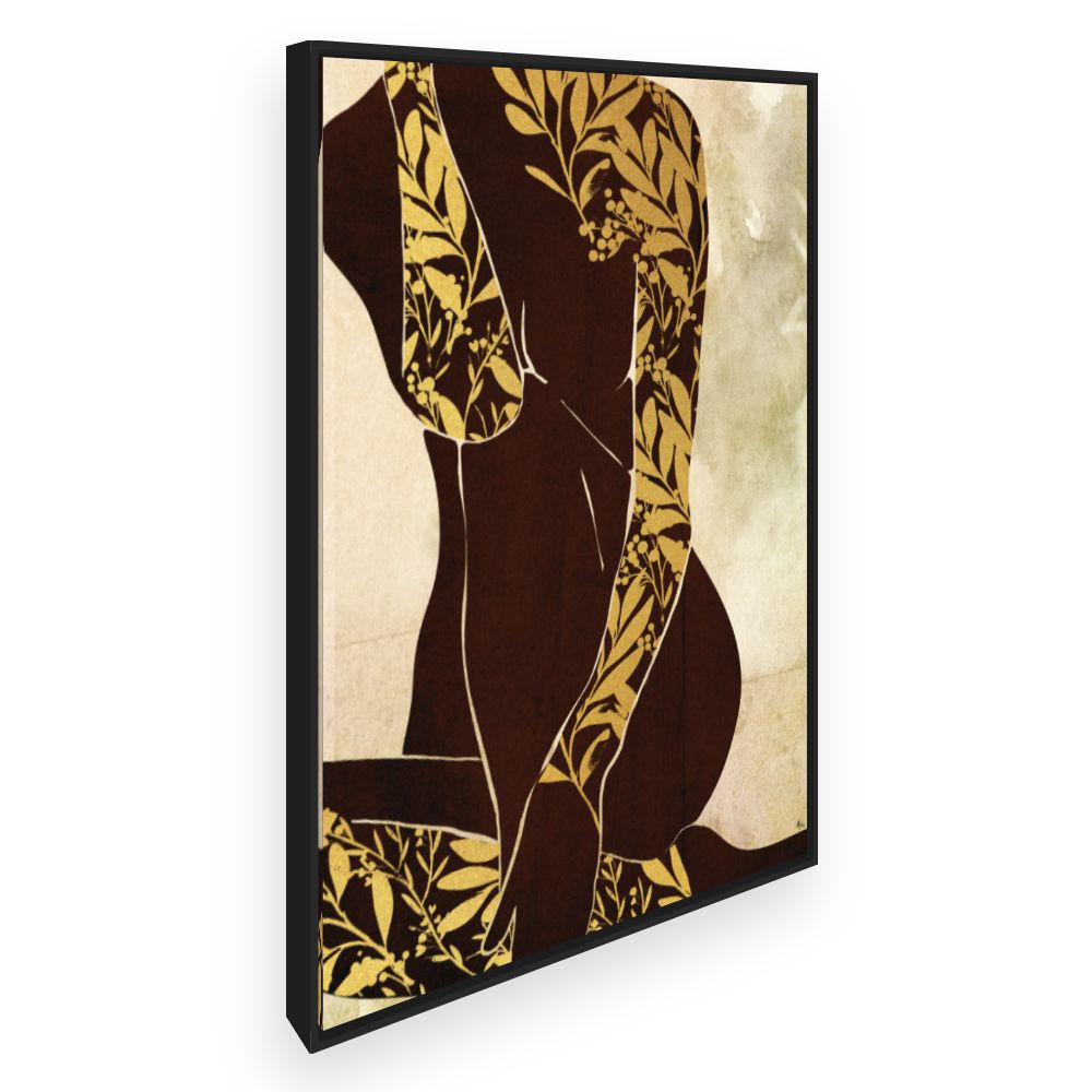 Toile Silhouette florale élégante