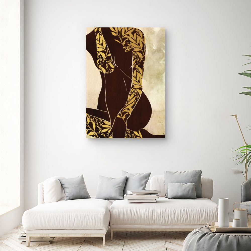 Tableau Silhouette florale élégante