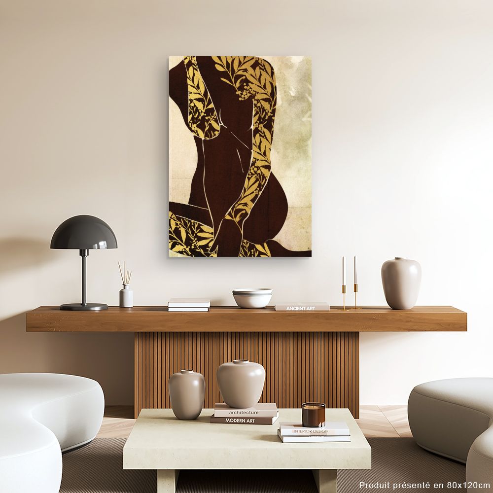 Tableau Silhouette florale élégante