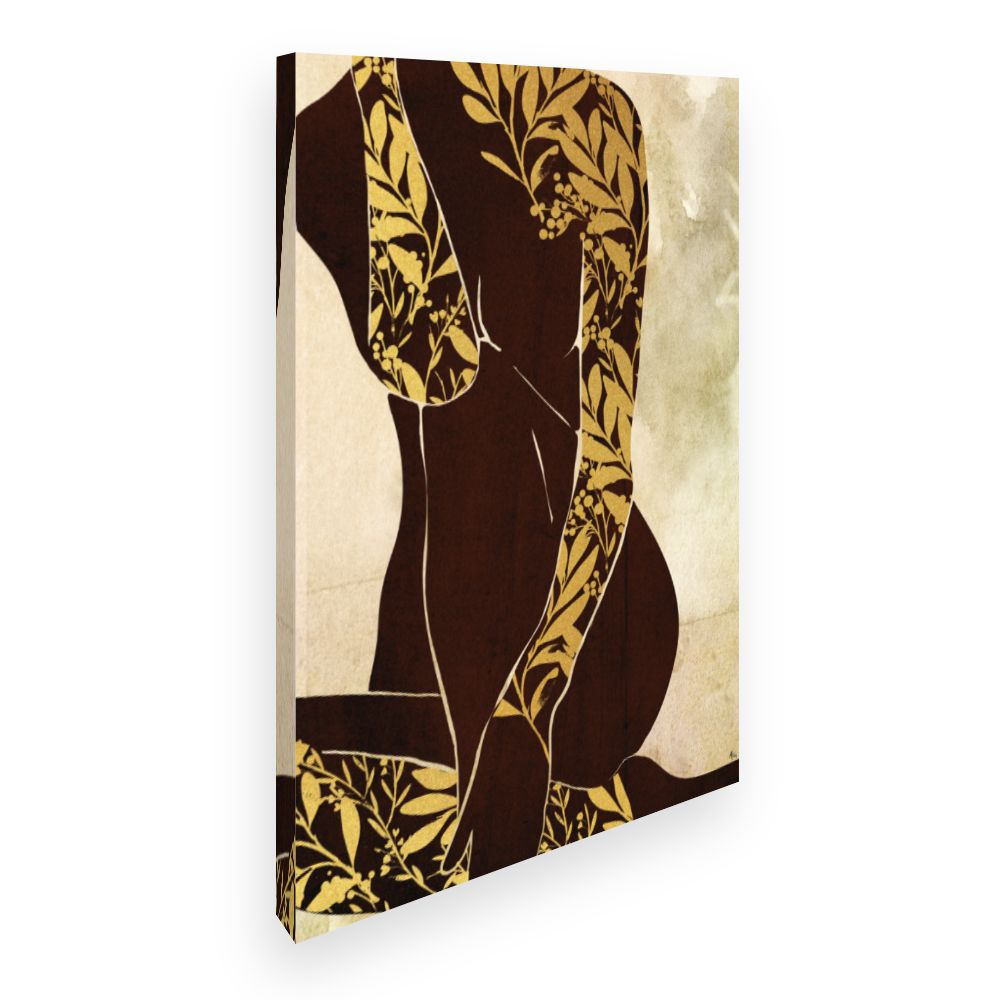 Toile Silhouette florale élégante