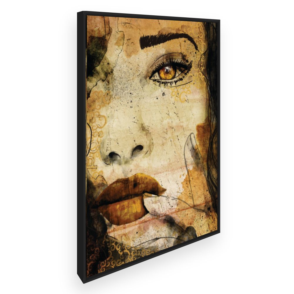 Toile Portrait artistique mystérieux