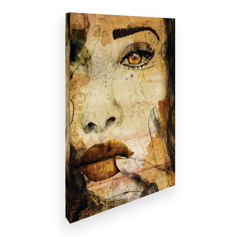 Toile Portrait artistique mystérieux