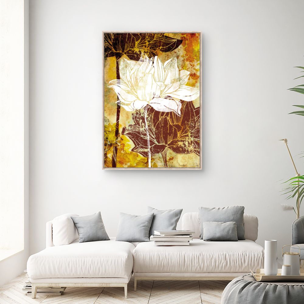 Tableau Fleurs texturées