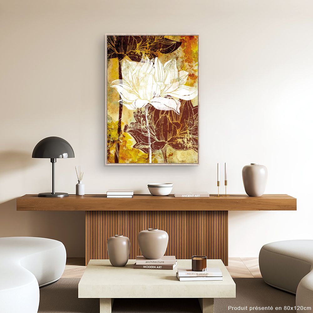 Tableau Fleurs texturées