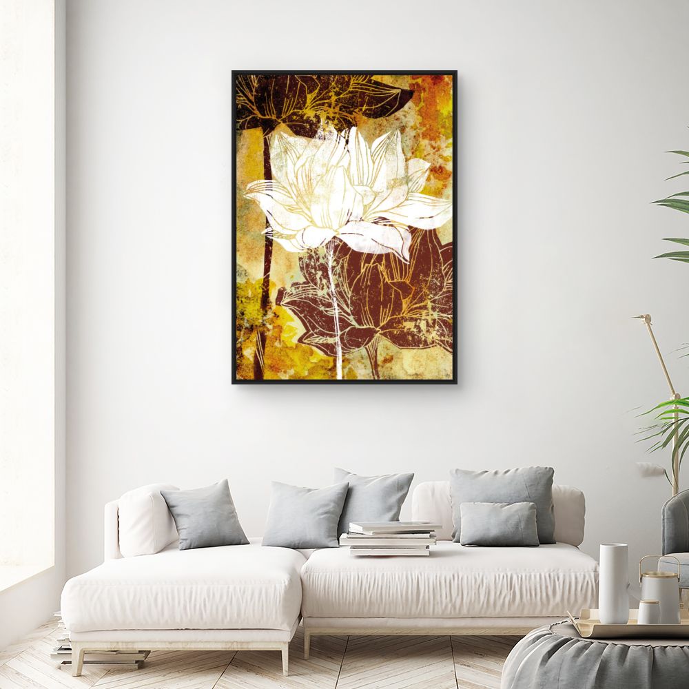 Tableau Fleurs texturées