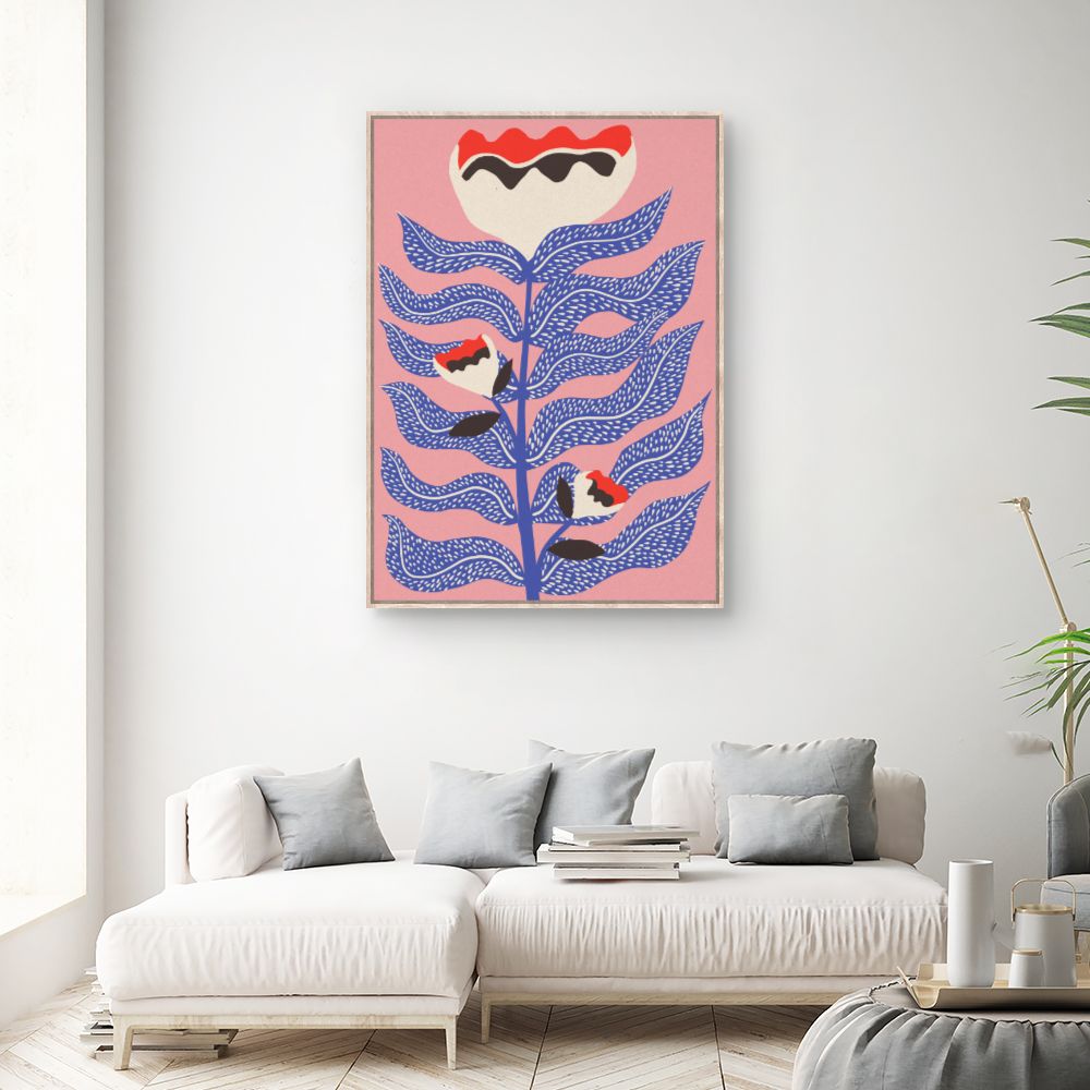 Tableau Fleurs abstraites vives