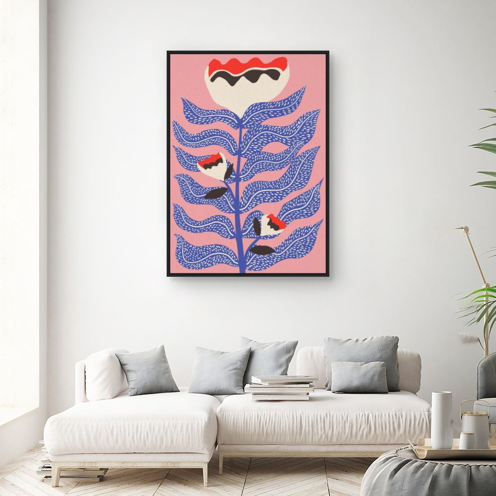 Tableau Fleurs abstraites vives