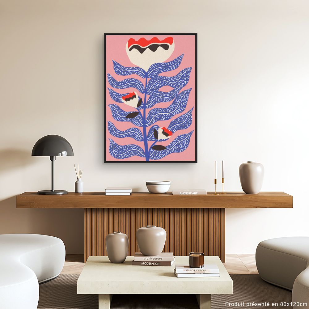 Tableau Fleurs abstraites vives