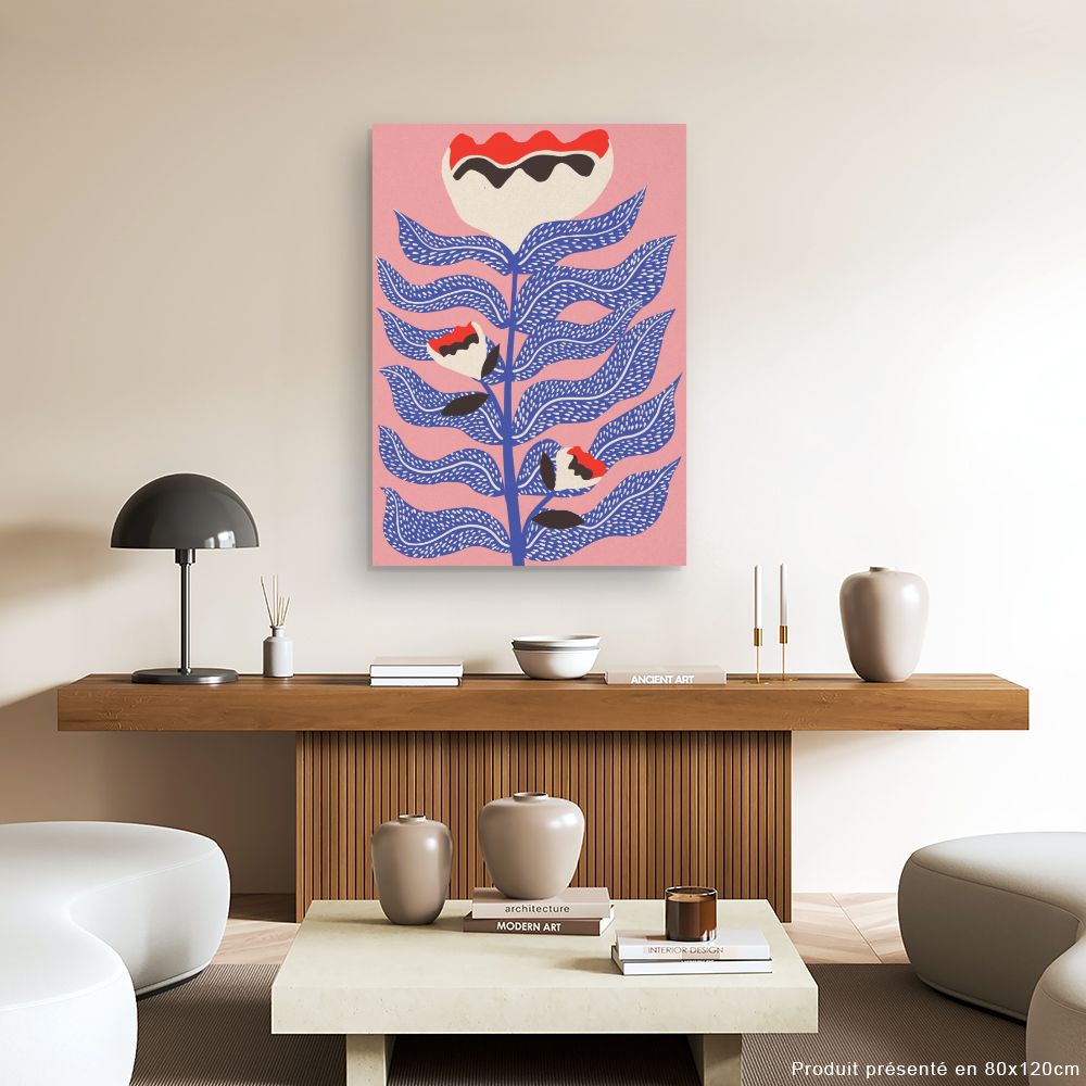 Tableau Fleurs abstraites vives