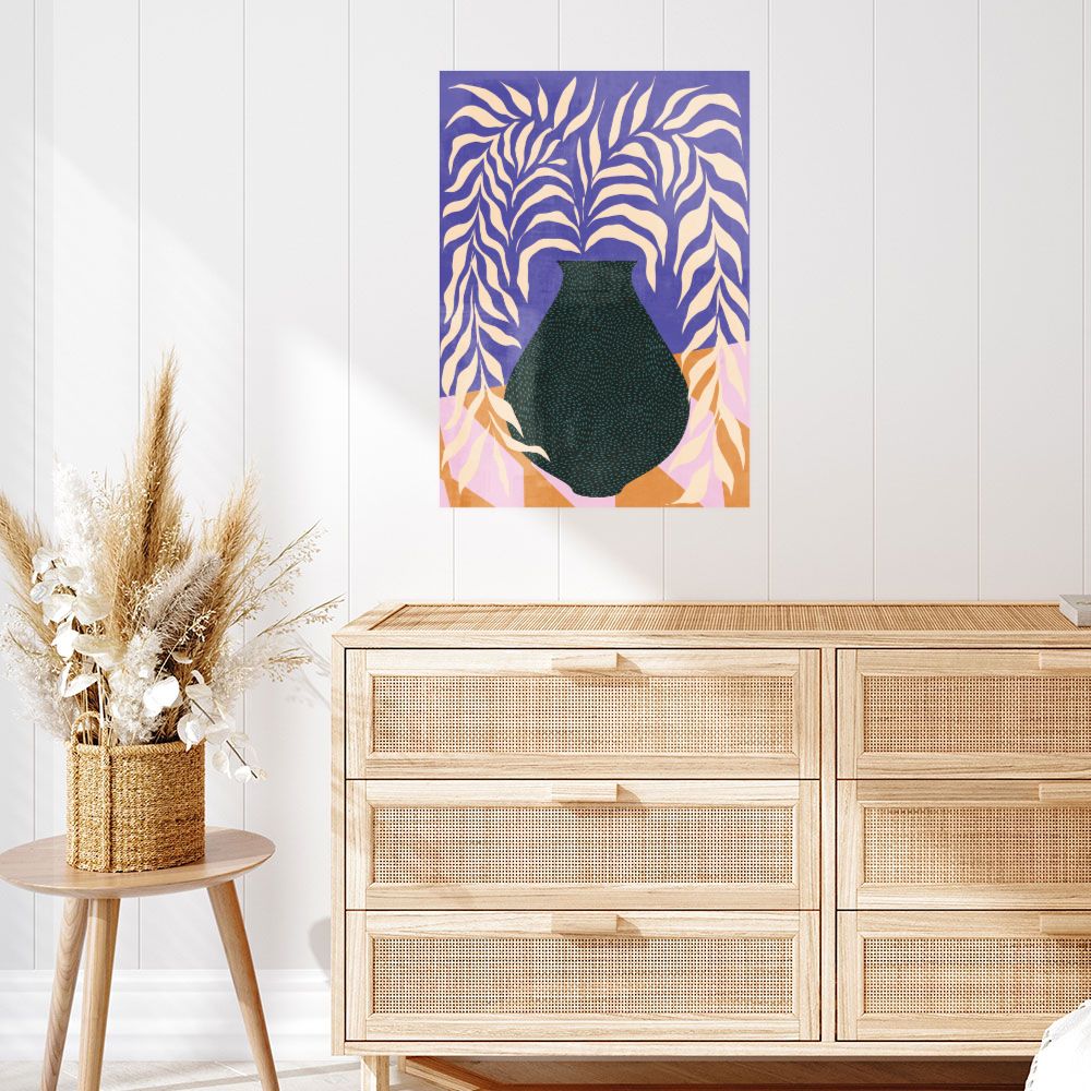 Affiche Vase exotique floral