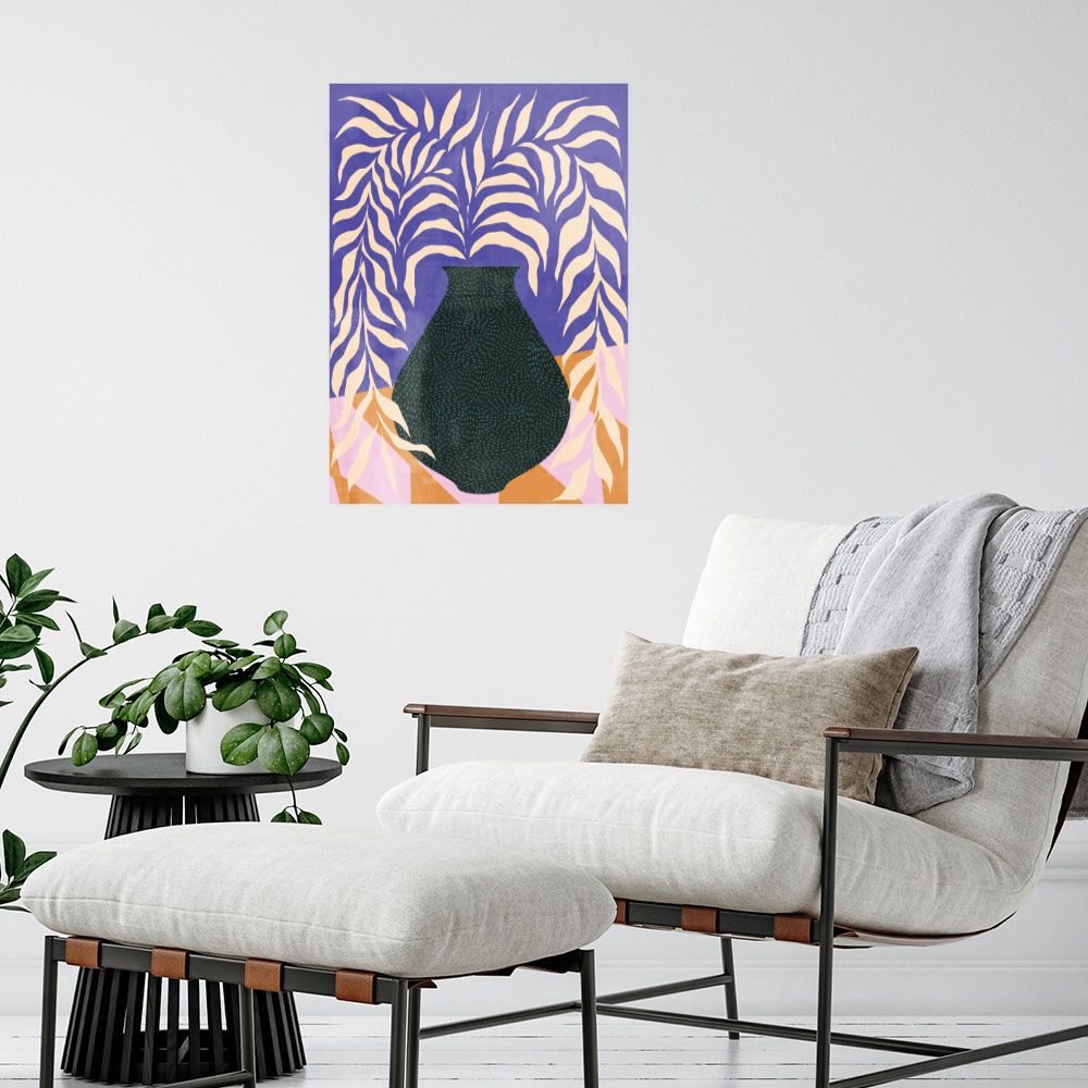 Affiche Vase exotique floral