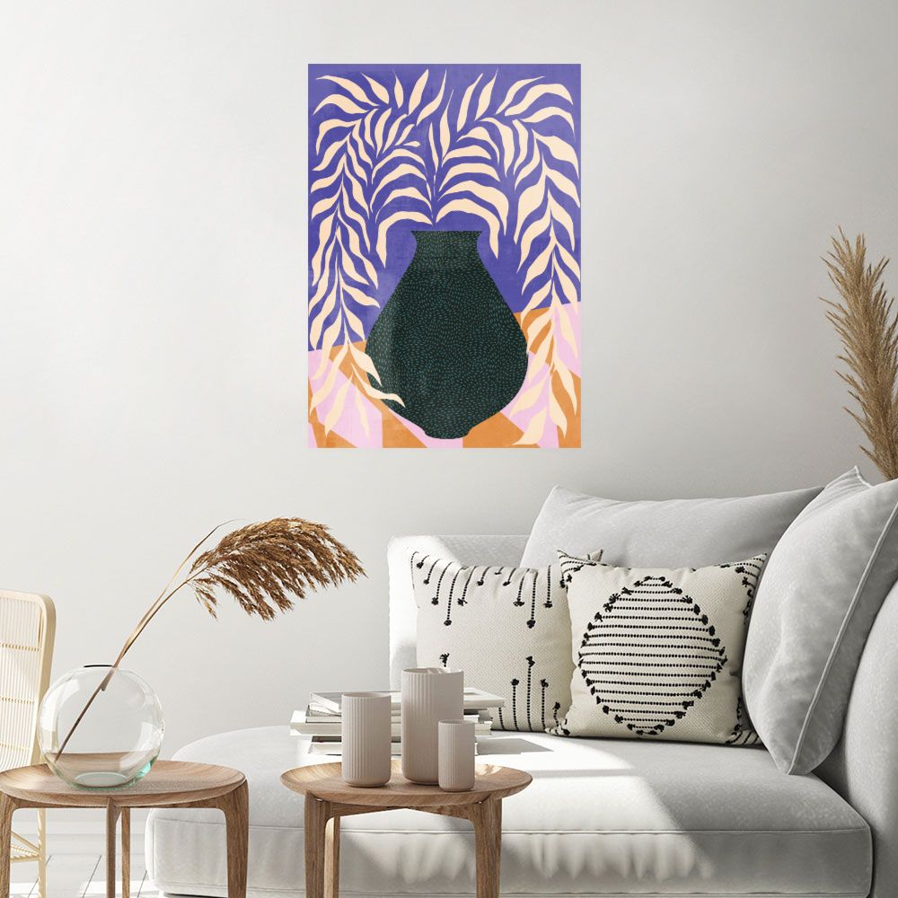 Affiche Vase exotique floral