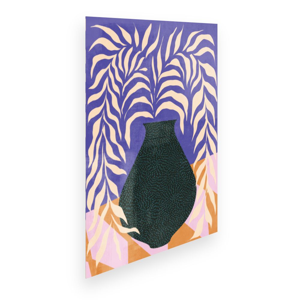 Affiche Vase exotique floral
