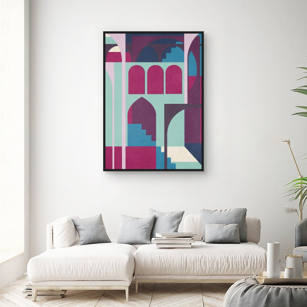 Tableau Arches géométriques colorées