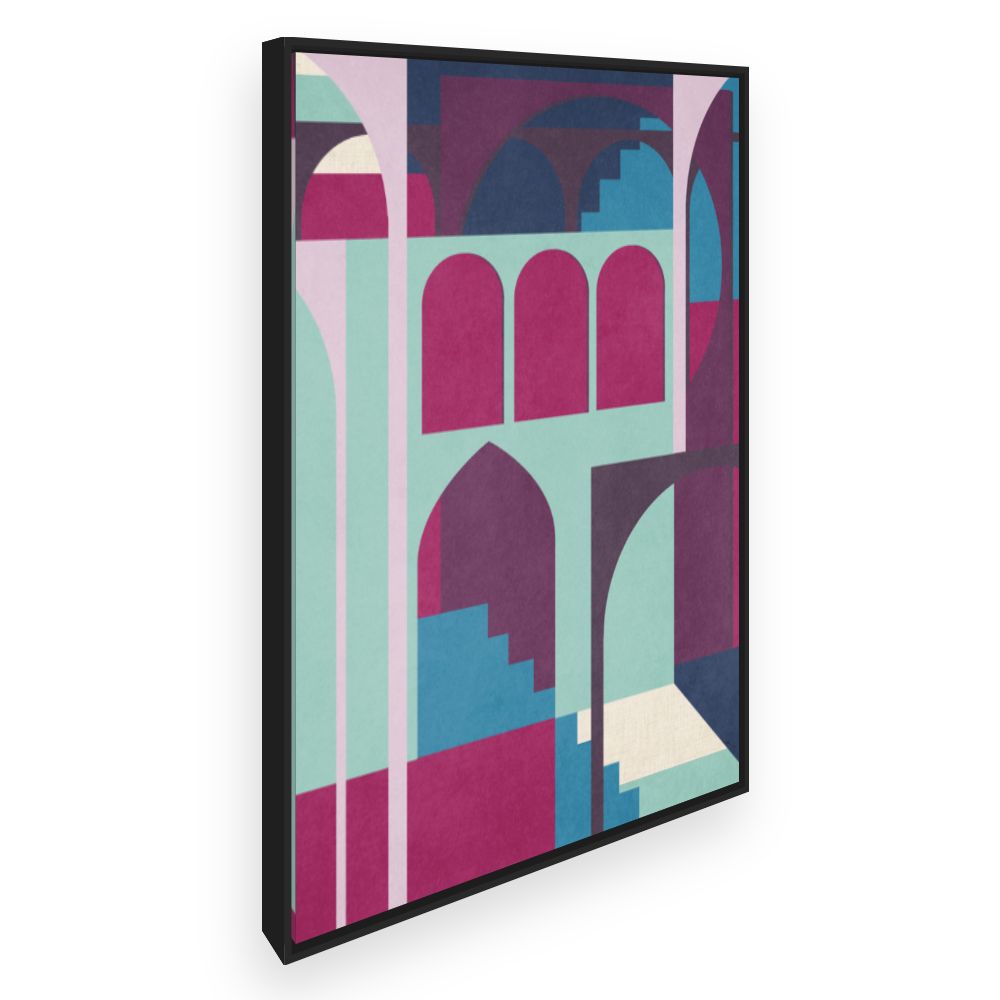 Toile Arches géométriques colorées