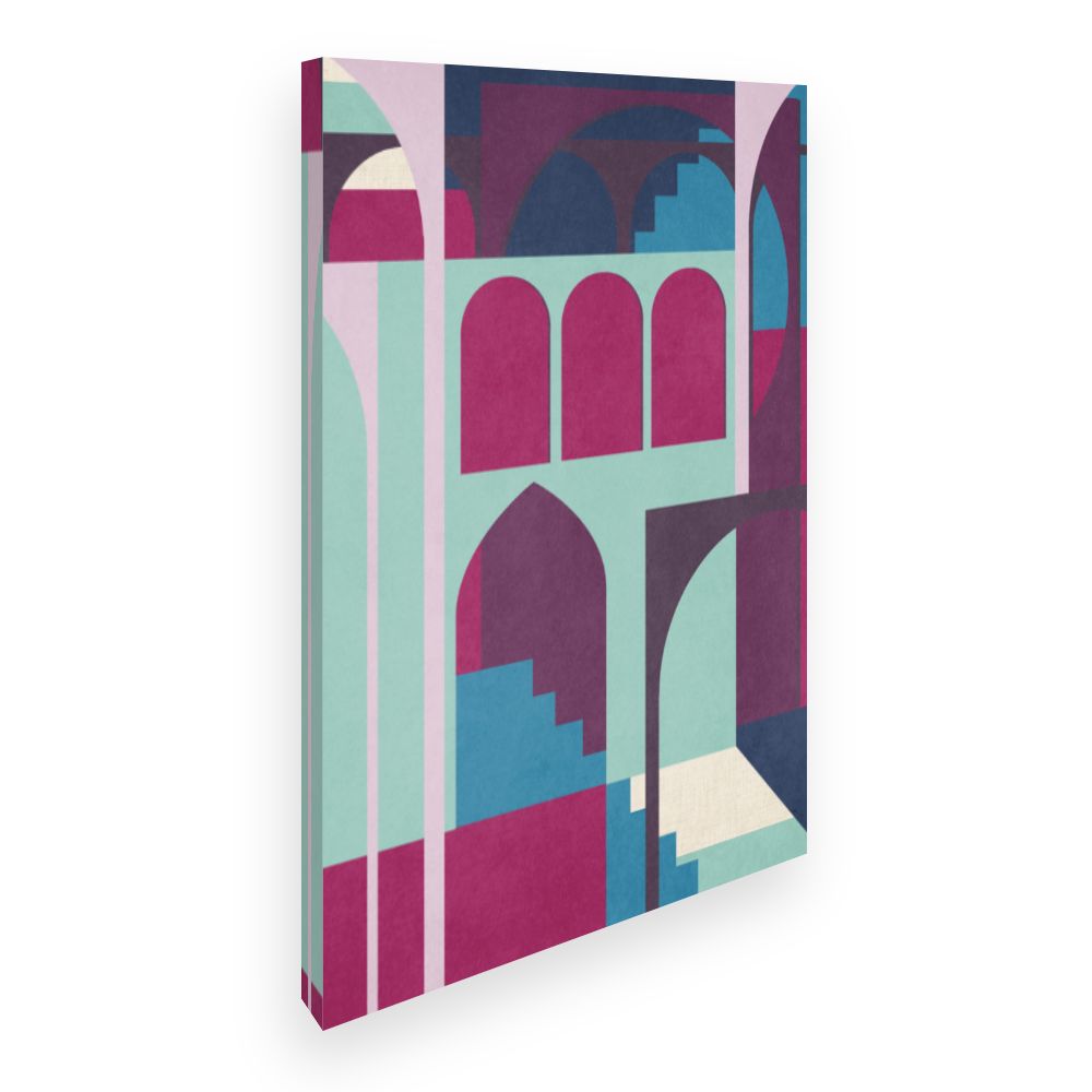 Toile Arches géométriques colorées
