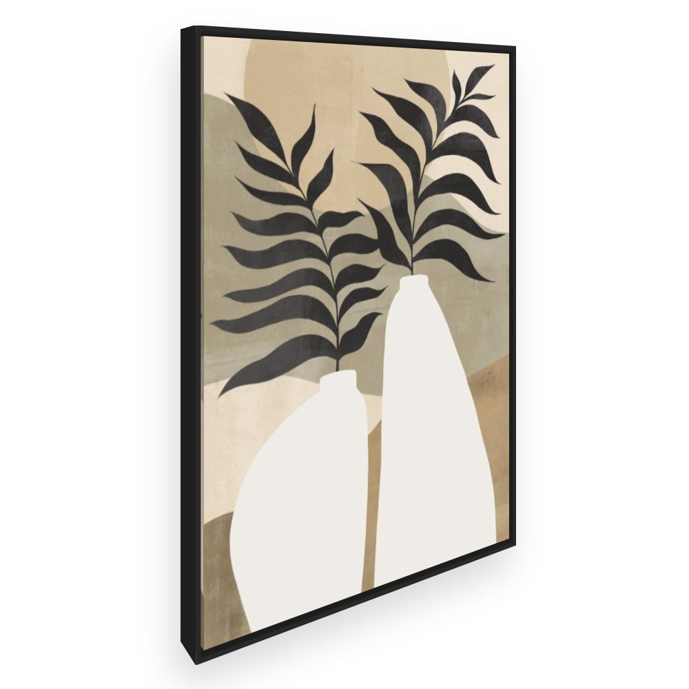 Toile Douces feuilles stylisées