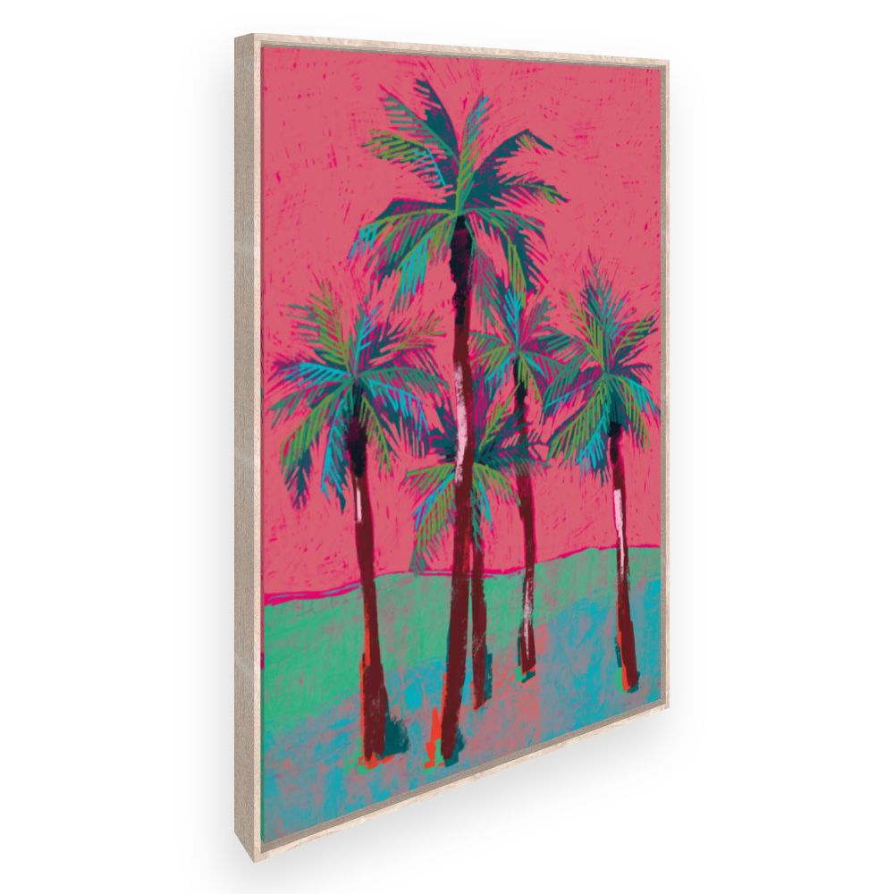 Toile Palmiers vibrants