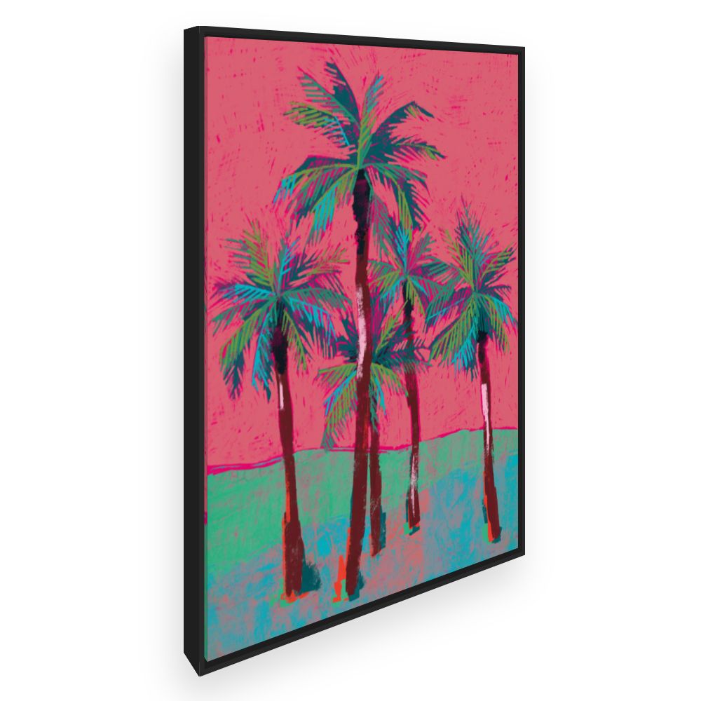 Toile Palmiers vibrants