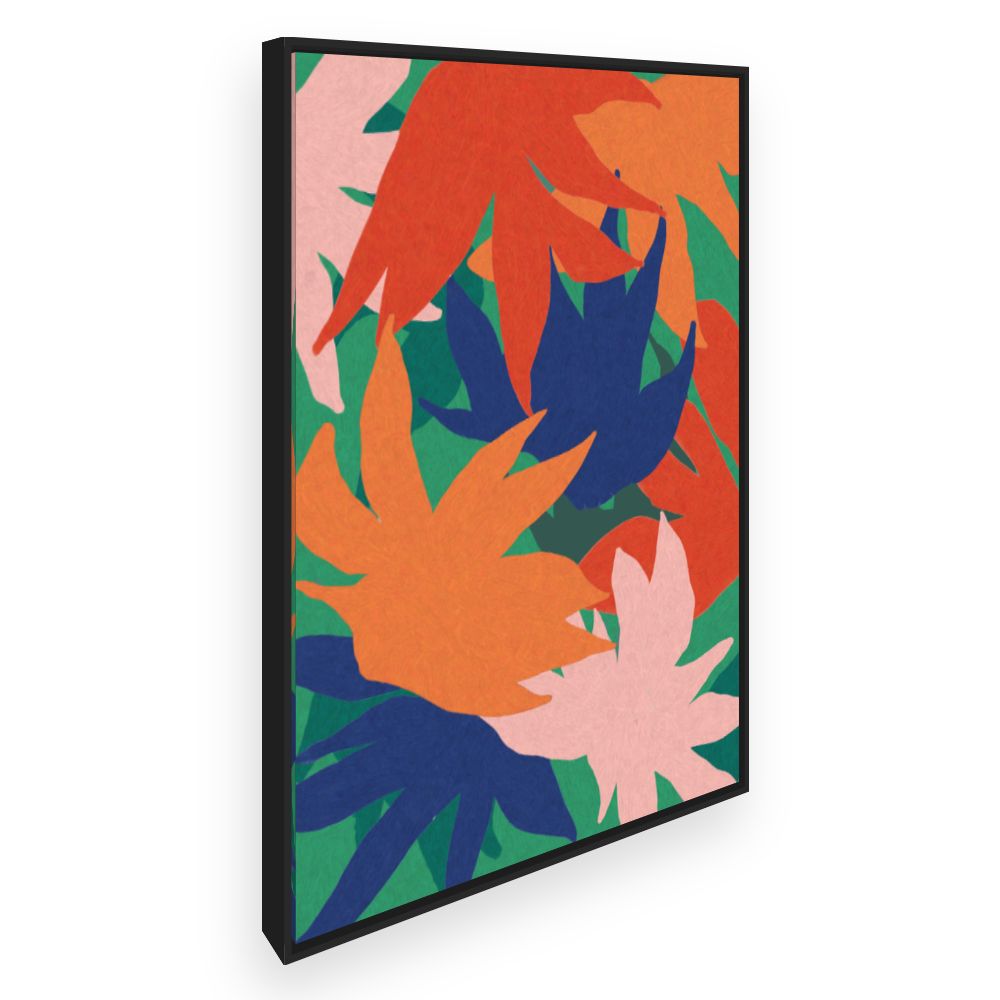 Toile Feuilles vibrantes