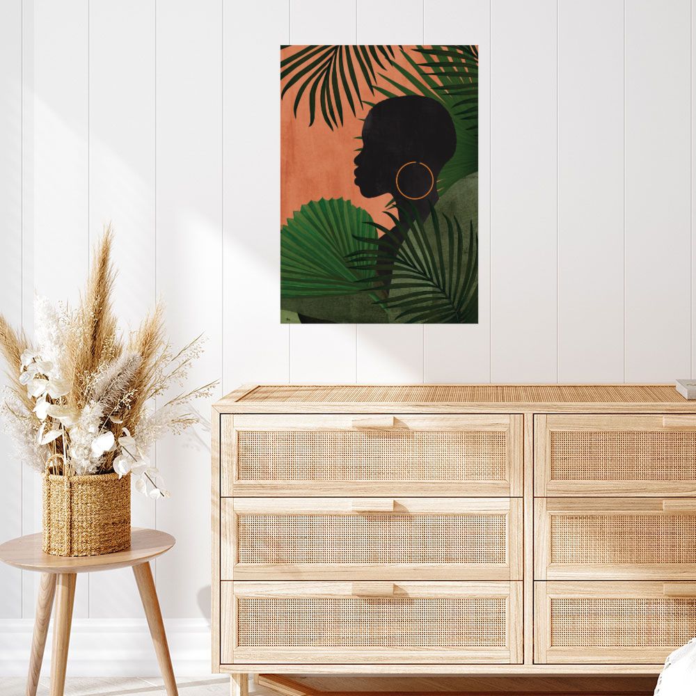 Affiche Silhouette tropicale élégante