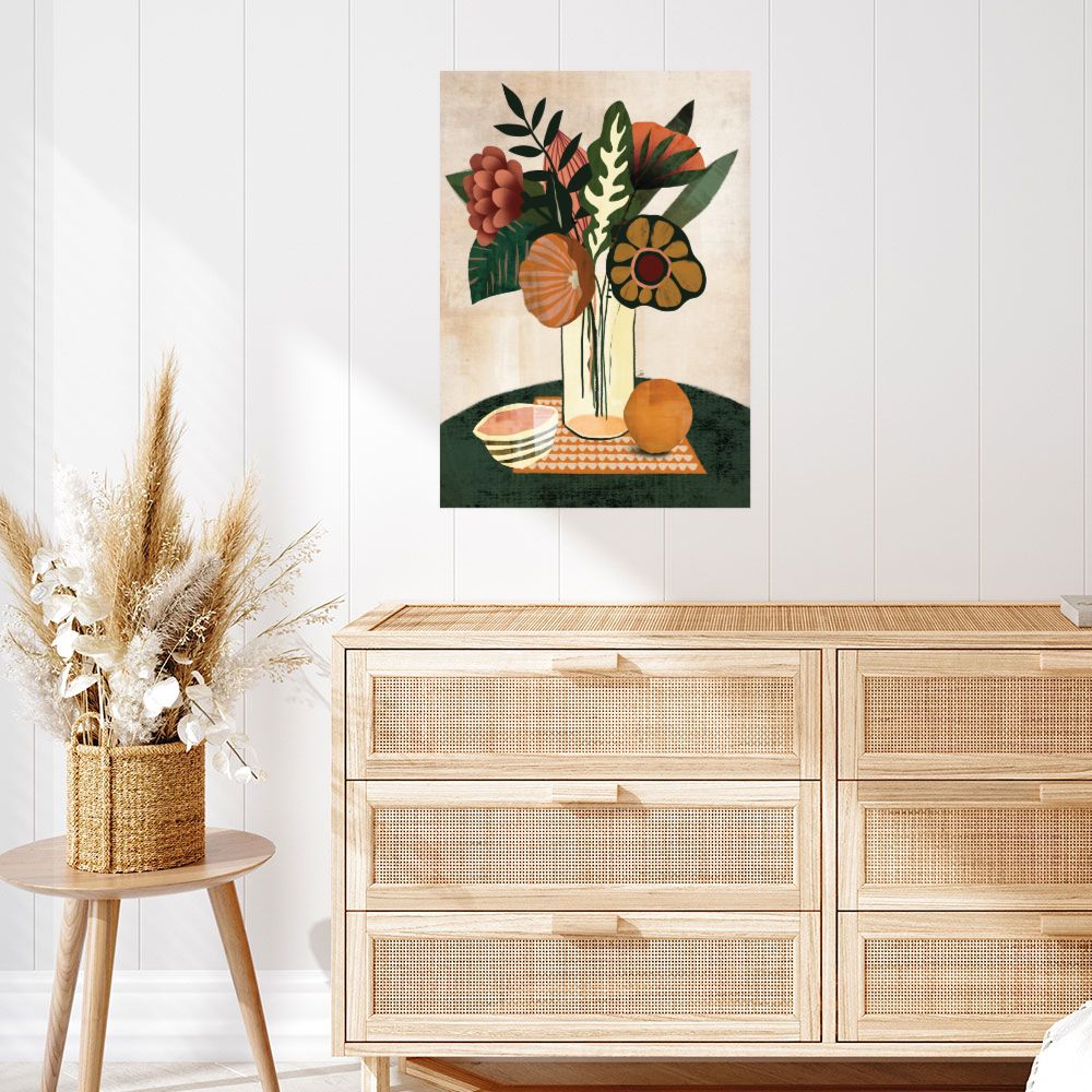 Affiche Fleurs abstraites