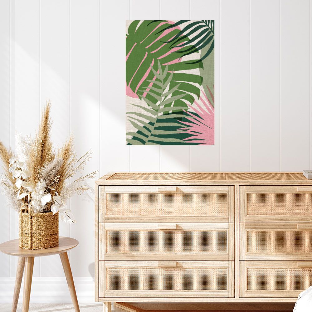 Affiche Feuilles tropicales luxuriantes