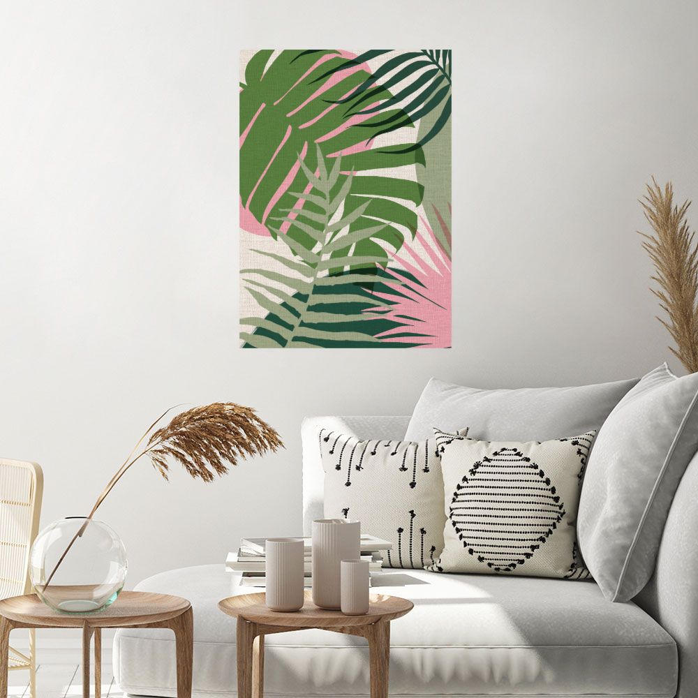 Affiche Feuilles tropicales luxuriantes