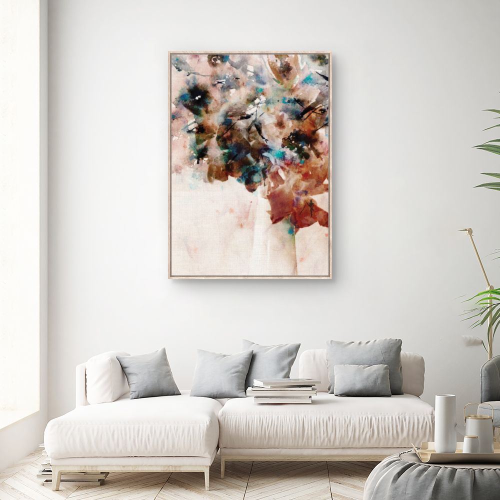 Tableau Abstrait floral vibrant
