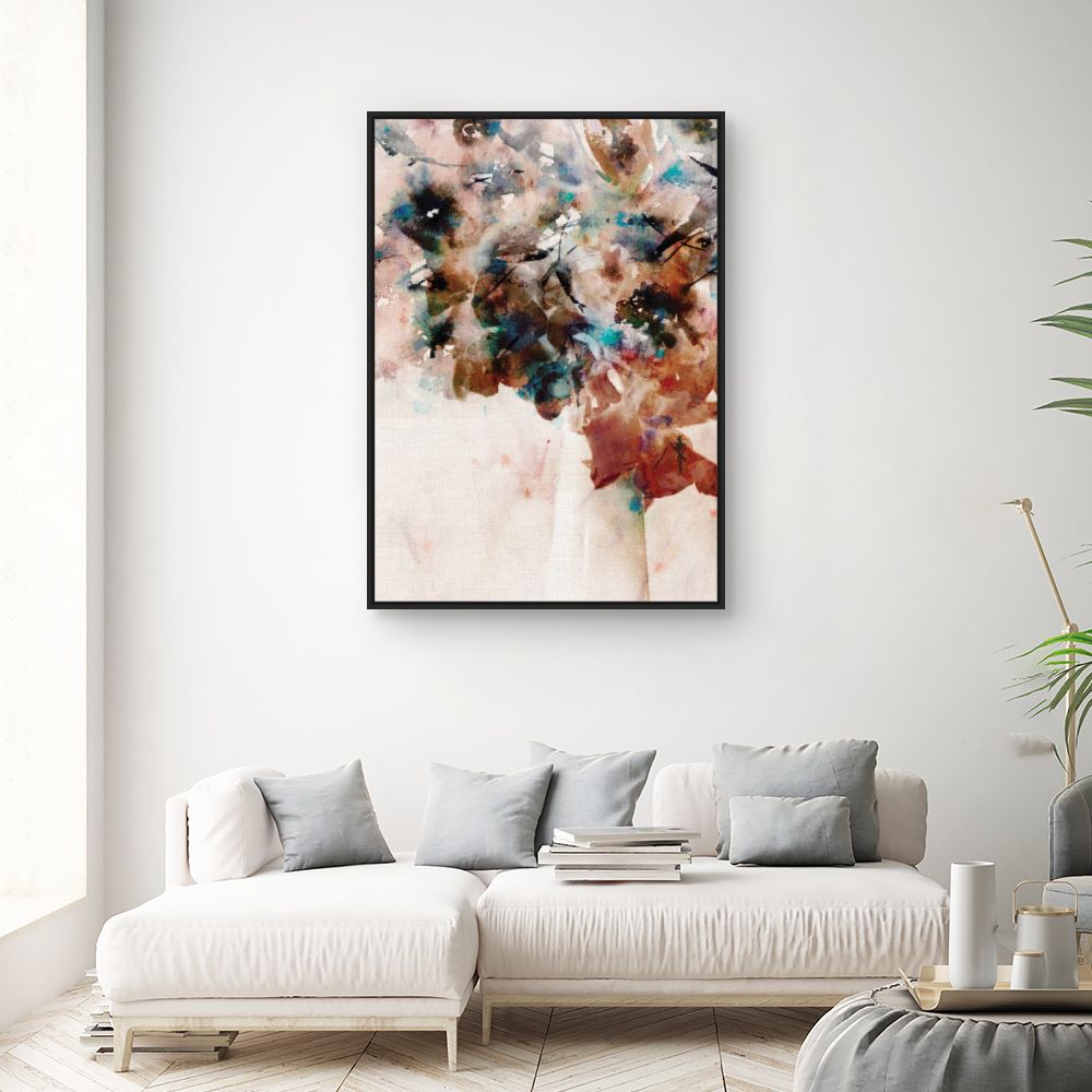 Tableau Abstrait floral vibrant