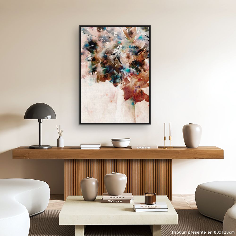 Tableau Abstrait floral vibrant