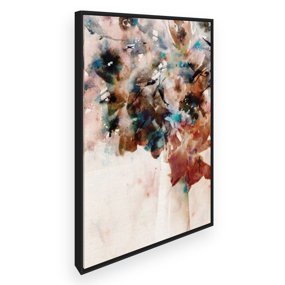 Toile Abstrait floral vibrant