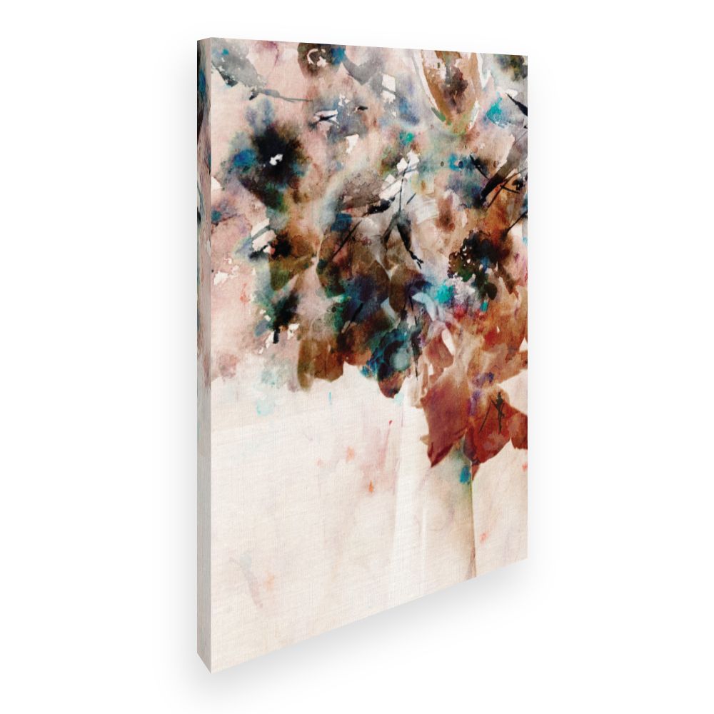 Toile Abstrait floral vibrant