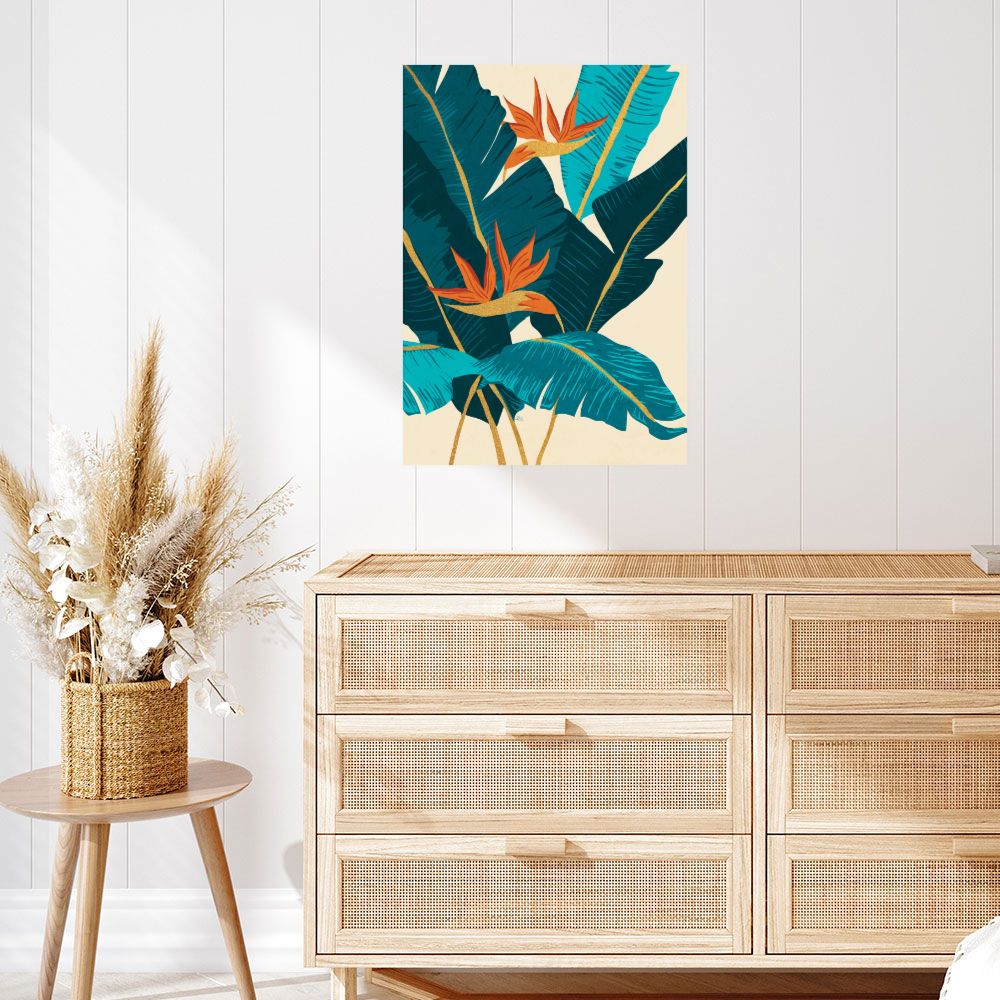 Affiche Feuillage exotique vibrant