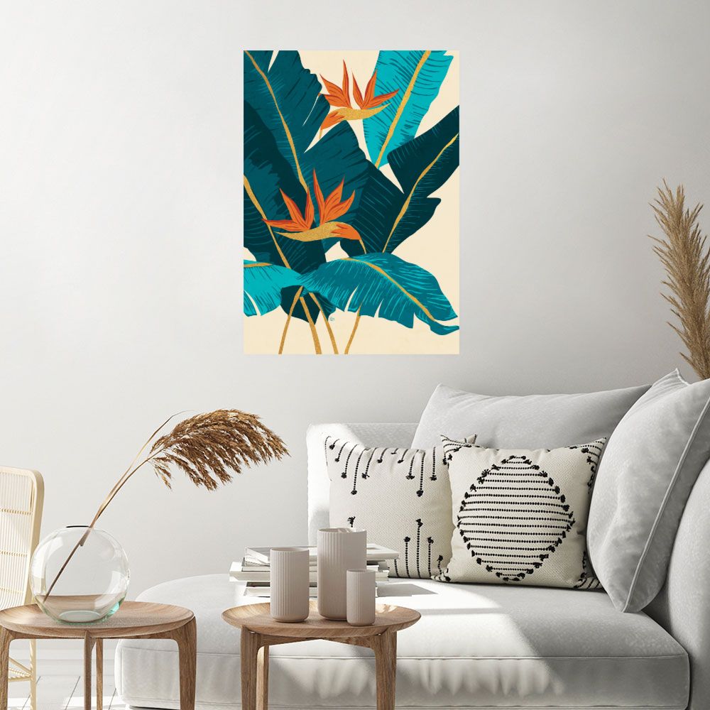 Affiche Feuillage exotique vibrant